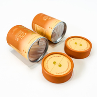 Emballage de capsules de cheveux OEM conteneur en papier tube boîte en carton avec couvercles pelables fermeture