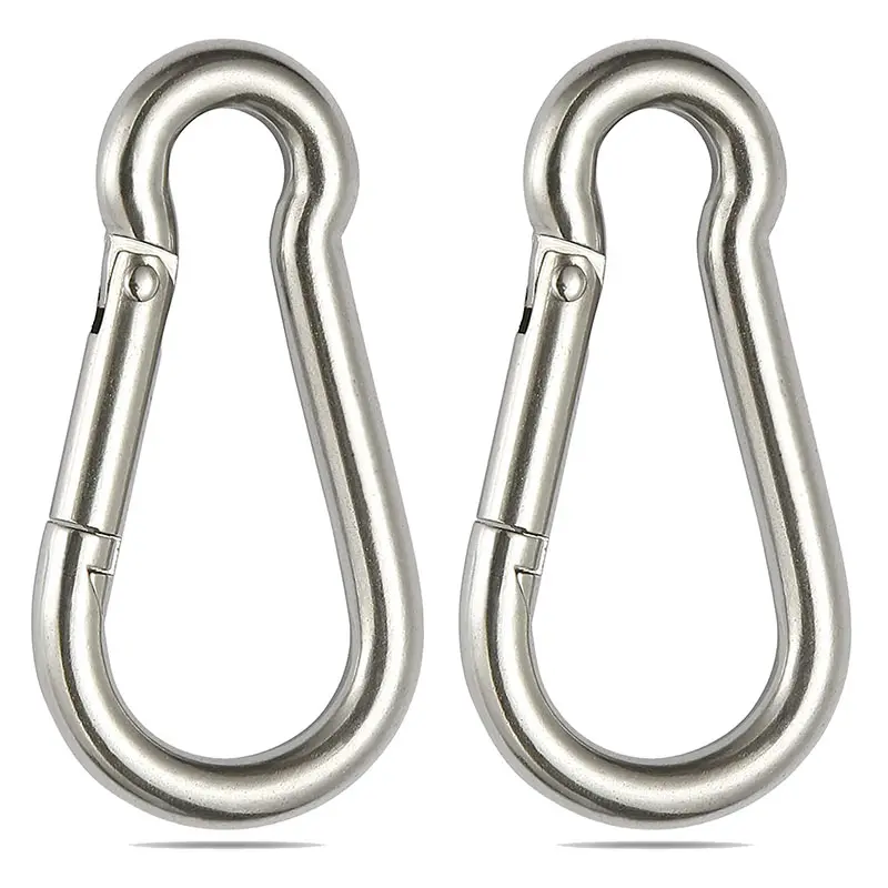 Rigging hardware iron/304 stainless steel spring snap safety hook climbing carabiner keychain hook