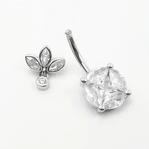 Nouvelle Collection : Bijou de Piercing Papillon en Argent Sterling 925 Incrusté de Zircons pour Femme – Anneau de Nombril Tendance - Product Image 3