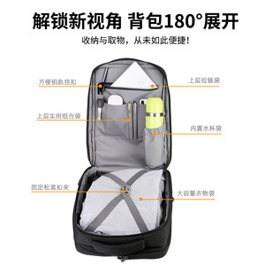 Mochila para hombre, bolso para ordenador portátil de negocios, 20-35L, transpirable, para trabajo, viajes y desplazamientos - Product Image 2