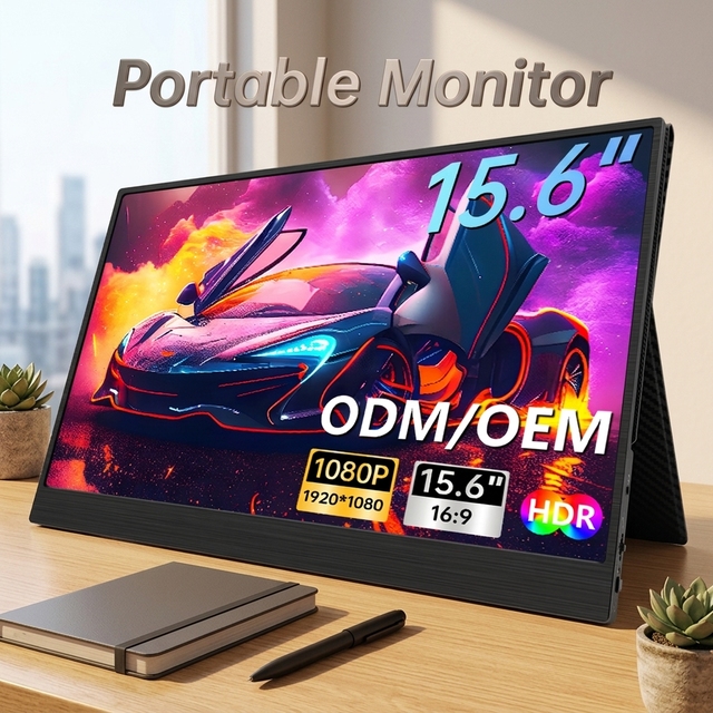 Wholesale 15.6 Inch Portable Monitor Manufacturer Ultra Narrow Bezel FHD IPS Laptop External Display for MacBook Phone Office
