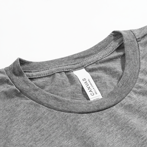 T-shirt en jersey Bella Canvas en coton premium pour homme, coupe ajustée, gris chiné, avec service OEM de personnalisation de couleur et de logo - Product Image 1