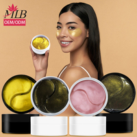 Parche para mascarilla de ojos bajo el ojo, tratamiento de oro de 24k, coreano, gel de belleza, hidrogel brillante, parches para ojeras