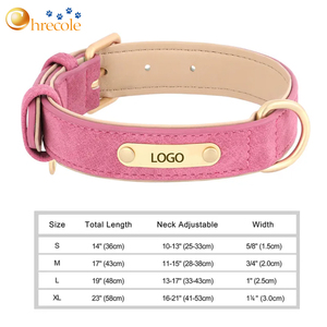<span class=keywords><strong>Collar</strong></span> de Perro de Diseño Personalizado, al por Mayor, de Lujo, de Cuero PU y Poliéster, Impermeable, Elegante y Simple, con Hebilla de Metal Ajustable - Product Image 4