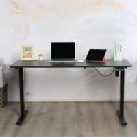 Bureau électrique commercial réglable en hauteur pour le gaming et l'e-sport, table de jeu PC moderne avec cadre métallique durable en fer, DIY