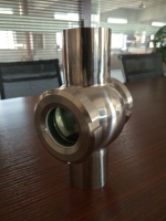 Indicateur de débit sanitaire en acier inoxydable de qualité alimentaire, poli, haute durabilité, avec raccord Tri-Clamp/à bride et verre de visée