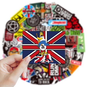 100 Pezzi/Sacchetto Adesivi Cartoon Rock Music Personalizzati Impermeabili in Vinile per Diari, Caschi, Moto, Bottiglie, Pareti - Product Image 2