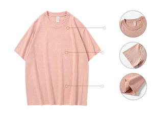 240gsm Luxury Heavyweight <b>Drop</b> Shoulder Men Blank Plain Custom 100 Cotton Thick Neck Oversized Hombre T Shirts Print Wholesale - Product Image 2