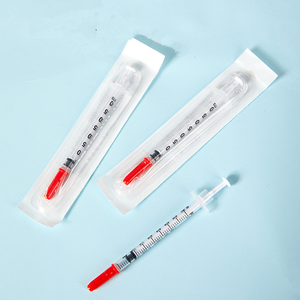 Jeringa <span class=keywords><strong>de</strong></span> <span class=keywords><strong>Insulina</strong></span> Estéril, Segura e Indolora <span class=keywords><strong>de</strong></span> 1 ml, <span class=keywords><strong>31G</strong></span>, 8 mm, Punta Luer Lock, Aguja <span class=keywords><strong>de</strong></span> <span class=keywords><strong>Insulina</strong></span> Desechable Médica con Tapa Naranja para Animales - Product Image 5