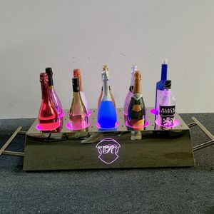 RICHSHINING Présentateur en métal de grande capacité de 10 bouteilles de <span class=keywords><strong>champagne</strong></span> Wine Glory au design moderne pour les soirées en boîte de nuit - Product Image 5