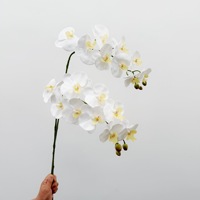 Fleur artificielle Orchidée Papillon de haute qualité, 9 têtes, toucher réel, pour la décoration intérieure