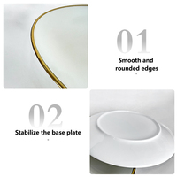 Assiette de Présentation en Verre Cristal Élégante avec Bord Doré ou Argenté pour Mariage et Fêtes – Vente en Gros