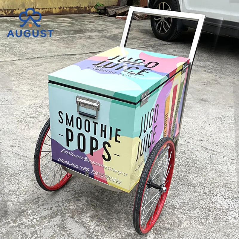 Sepeda roda tiga untuk makanan cepat, sepeda dorong keranjang es krim kopi