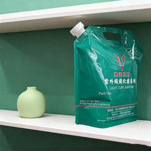 Pochette à bec verseur en PE recyclable avec logo personnalisé, fabrication directe, étanche, résistante aux UV, pour produits chimiques, adhésifs, scellants, gravure - Product Image 3