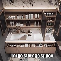 Ensemble de meuble-lavabo de salle de bain mural de luxe personnalisé de 72 pouces, brun, avec double vasque, miroir avec éclairage et comptoir en céramique