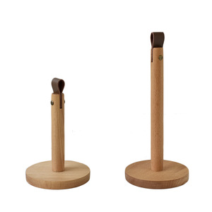 Porte-serviettes de cuisine moderne en <span class=keywords><strong>bois</strong></span> d'acacia, grand modèle robuste à un seul niveau, étanche, avec <span class=keywords><strong>support</strong></span> pour essuie-tout de style vaisselle - Product Image 1