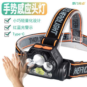 ไฟหน้าแบบตรวจจับท่าทางลูโอเมน 90x54x36 มม. ไฟ LED แบบชาร์จได้สำหรับตกปลากลางคืนกลางแจ้ง - Product Image 4