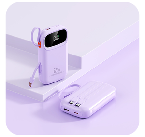 Banco de Energía Portátil de 10000mAh, Carga Rápida de 22.5W, Cables Integrados, Pantalla LED Multi-puerto, Batería Externa para Uso en Exteriores - Product Image 6