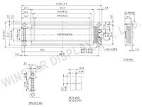 Modulo Display LCD 192x32 WG19232B, Temperatura Operativa -20°C ° C+70 ° Strumento Industriale da 3,23 Pollici