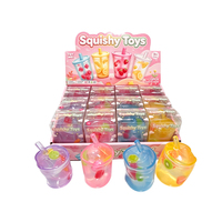 Disponible en stock aux États-Unis : Pendentif jouet anti-stress Vaseline Axolotl Squishy Transparent Non-Ressortissant, Thé au lait à l'huile de coco en tasse