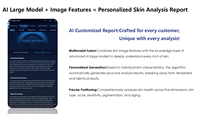 Analyseur de peau et de cuir chevelu professionnel avec scanner facial IA, détecteur HD de follicules pileux pour test d'hydratation
