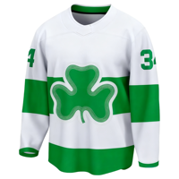 Maillot de hockey sur glace pour homme avec logo personnalisé imprimé, polyester/coton, antibactérien, séchage rapide, uniformes à transfert thermique, vente en gros