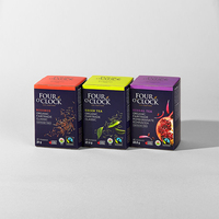 Boîte d'emballage personnalisée pour thé, café, bonbons et aliments, en matériaux recyclés haut de gamme, avec gaufrage, en carton personnalisé