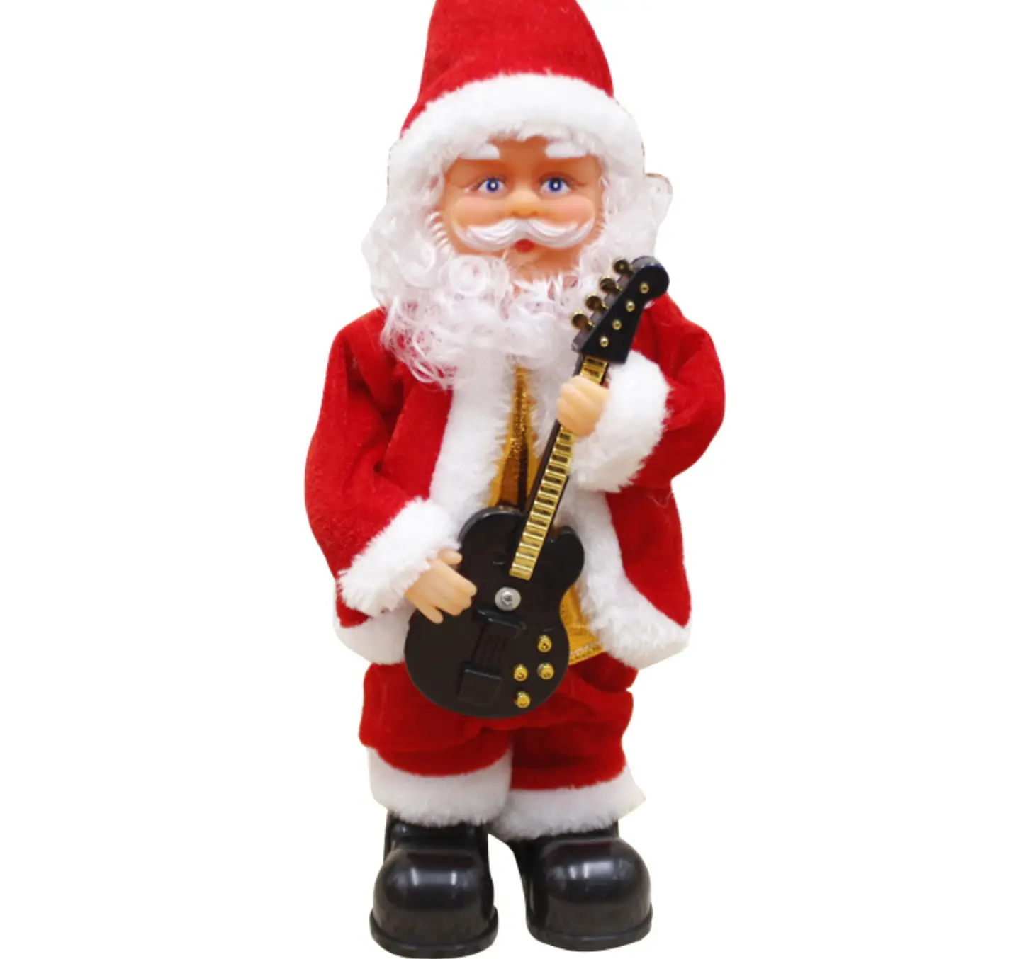 2021 عيد الميلاد الكهربائية سانتا كلوز خمسة آلات موسيقية مع الموسيقى عيد الميلاد دمية الحلي الهدايا
