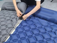 Matelas de camping gonflable en TPU imperméable, double, léger, portable, résistant à l'humidité, lit d'air extérieur, tapis de couchage