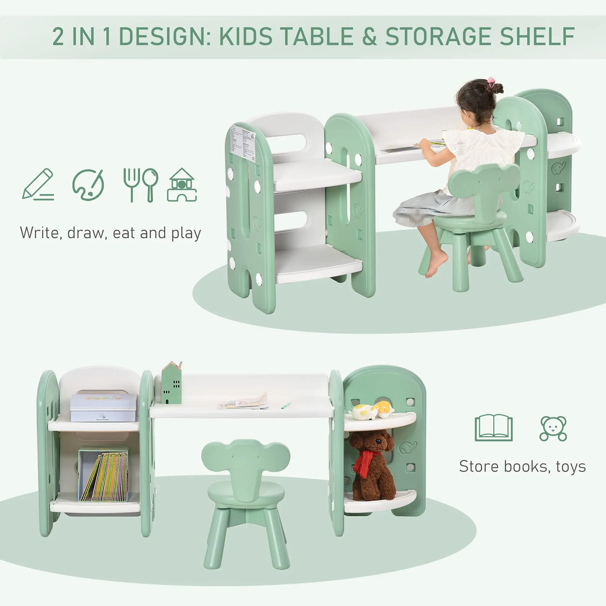 ABST – ensemble de Table et chaise multifonction pour enfants, meubles de chambre pour bébés