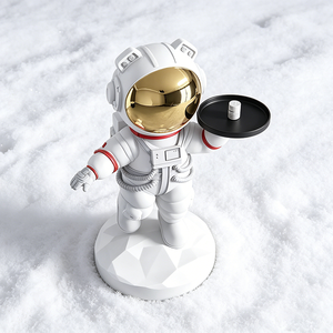 Estatua de <span class=keywords><strong>Astronauta</strong></span> de Resina con Casco Dorado, Figura de <span class=keywords><strong>Astronauta</strong></span> para Decoración de Mesa, Adorno para la Entrada del Hogar - Product Image 3