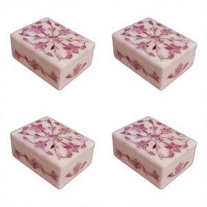New Traditional Classical Handmade Premium Product Marble Inlay Box With Mother Of Pearl Material Use For Jewelry Storage Gift - Product Image 1