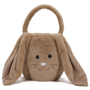 بيع بالجملة مخصص آذان طويلة غامضة دلاء عيد الفصح الأرنب أفخم فروي أكياس هدية الأرنب سلال عيد الفصح - Product Image 5