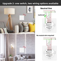 Interrupteur intelligent Zigbee, application Tuya Smart Home, télécommande, matériau ABS, utilisation en intérieur, interrupteur mural universel à un seul bouton, zéro feu, US