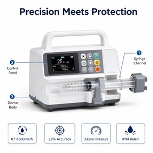 Pompe à perfusion vétérinaire portable pour petits animaux, équipement d'injection IV vétérinaire pour clinique et hôpital - Product Image 3