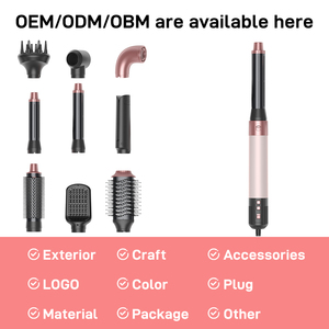 <span class=keywords><strong>SMET</strong></span> Nouveau sèche-cheveux 8 en 1 à séchage rapide 1500W Brosse à air chaud 110000 tr/min Sèche-cheveux professionnel Boucleur électrique Lisseur - Product Image 4