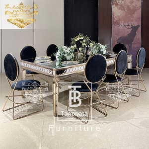 <span class=keywords><strong>Dubai</strong></span> Eventos Espejo Cristal Superior Oro Rosa Acero Inoxidable Fiesta Boda Mesa - Product Image 3