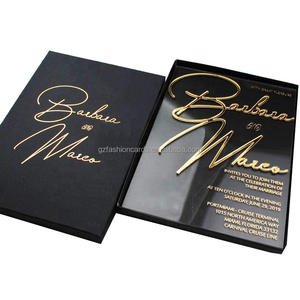 Tarjetas de invitación transparentes de plástico personalizadas, nuevo diseño, espejo de plástico acrílico, invitaciones de boda en caja - Product Image 2