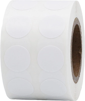 Autocollants adhésifs thermiques en vinyle ronds, étiquettes d'emballage personnalisées, autocollants à double rangée, supermarché, étiquettes blanches de 1 pouce, cadeaux