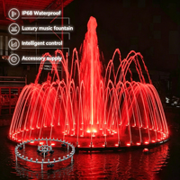 Fuente de Agua Musical Personalizada para Jardín Exterior, Programable, Impermeable IP68, de Acero Inoxidable, Fabricada a Medida