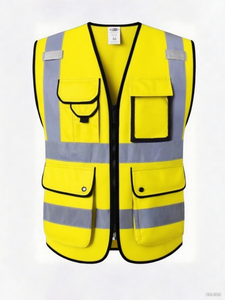 Hotsale toptan yüksek görünürlük yansıtıcı yelek EN ISO 20471 sınıf 2/ ANSI sınıf 2 grip yeşil yelek güvenlik yelek - Product Image 4