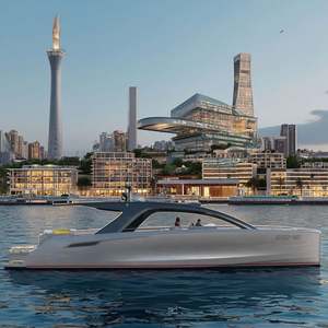 XJZJ 33ft Comercial de lujo 33 pies/10m Yate de fibra de vidrio FUERA DE BORDA Pesca Transporte de pasajeros Ríos - Product Image 1