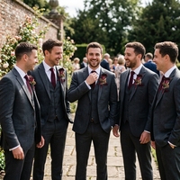 Boutonniere Pengantin Pria Calla Lily Buatan dengan Pita Berhias Berlian Imitasi untuk Pesta Pernikahan dan Prom