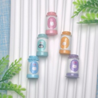 Abalorios de resina de 25*14mm con forma de biberón de animal simulado, cabujón de base plana para manualidades de scrapbooking, decoración de fundas de teléfono, llaveros y proyectos DIY