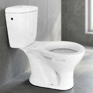 Ensemble WC moderne en céramique blanche, deux pièces, à double chasse, à poser au sol - Product Image 4