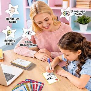 Cartes flash d'apprentissage de l'alphabet pour les tout-petits de 1 à 3 ans, jeu d'apprentissage du reconnaissance, chiffres épais, formes, cartes ABC, cartes de couleurs - Product Image 4