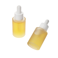 30ml 50ml 100ml Bouchon compte-gouttes en bambou Bouteilles en verre d'huile essentielle givrée Flacons compte-gouttes pour flacon de parfum