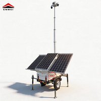 Generador de Energía Solar Portátil ENWEI Modelo 3400 con Remolque de 6m, Mástil Manual, Batería de Gel, Impermeable, para Uso en Minería y Construcción