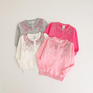 เสื้อคาร์ดิแกนแคชเมียร์เด็กแบบสั่งทำพิเศษจากจีน ขายส่ง ประดับด้วยคริสตัล งานแฮนด์เมด - Product Image 1