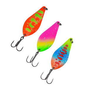 Leurre Cuillère WlDSLure 15G à Trois Hameçons, Spinner Métallique pour Pêche à la Truite, Appât de Surface, Leurre Dur Biomimétique - Product Image 1